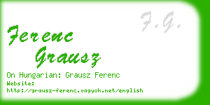 ferenc grausz business card